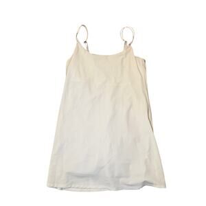 Abercrombie & Fitch White Mini Dress with Built-In Shorts | Medium